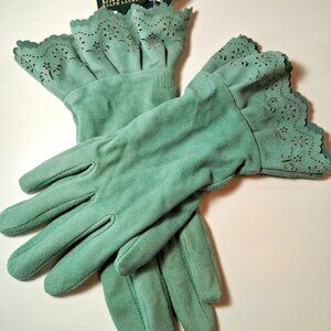 Lauren Ralph Lauren Women's Suede Gloves Green New with Tags